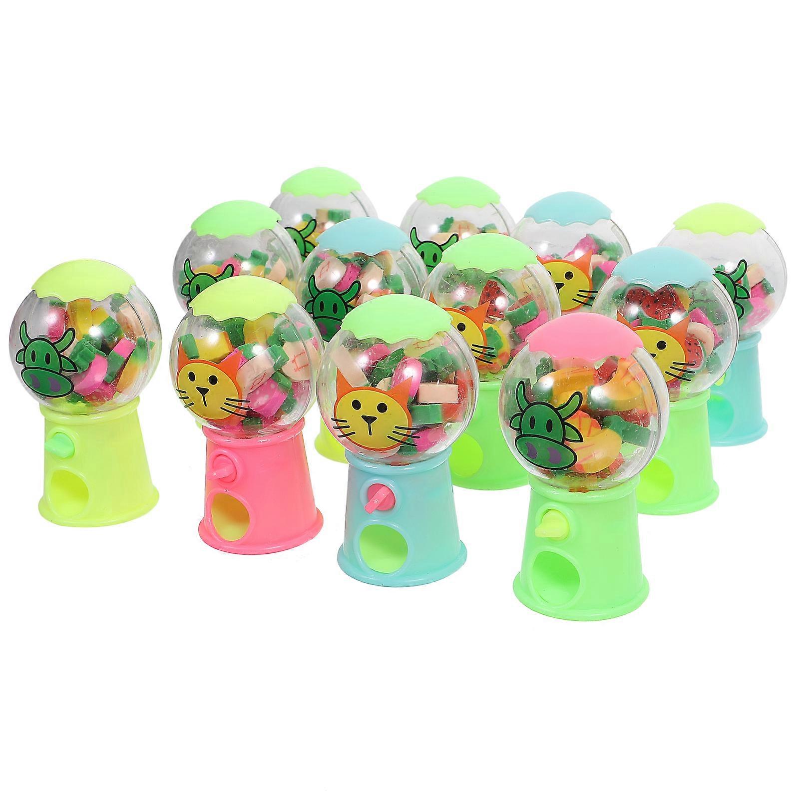 12pcs Gomme Machines Jouets Enfants Gomme Distributeur Machines Etudiants Stationnaire