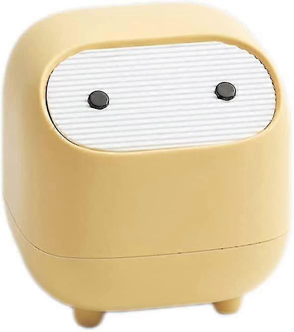 Desk Bin Trash Can With Lid. Mini Table Waste Bin Desktop Dustbin Press-type_s