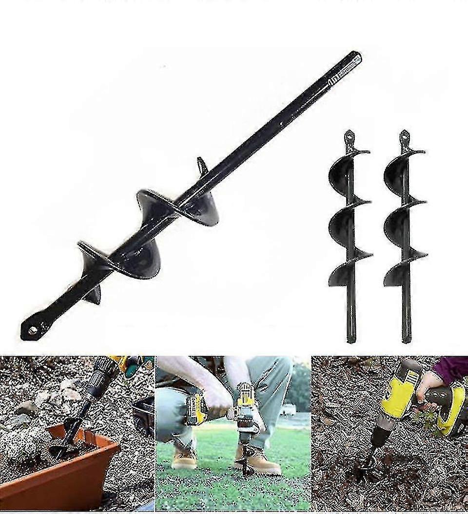 4 Sizes Garden Auger Drill Bit Tool Spiral Hole Digger Ground Drill Earth Drill