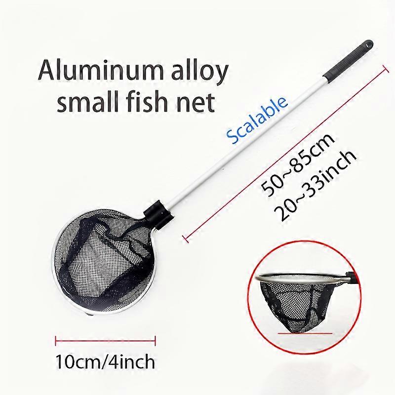 1pc Aquarium Retractable Fish Fishing Net, Square Round Dense Mesh Soft Net Pocket