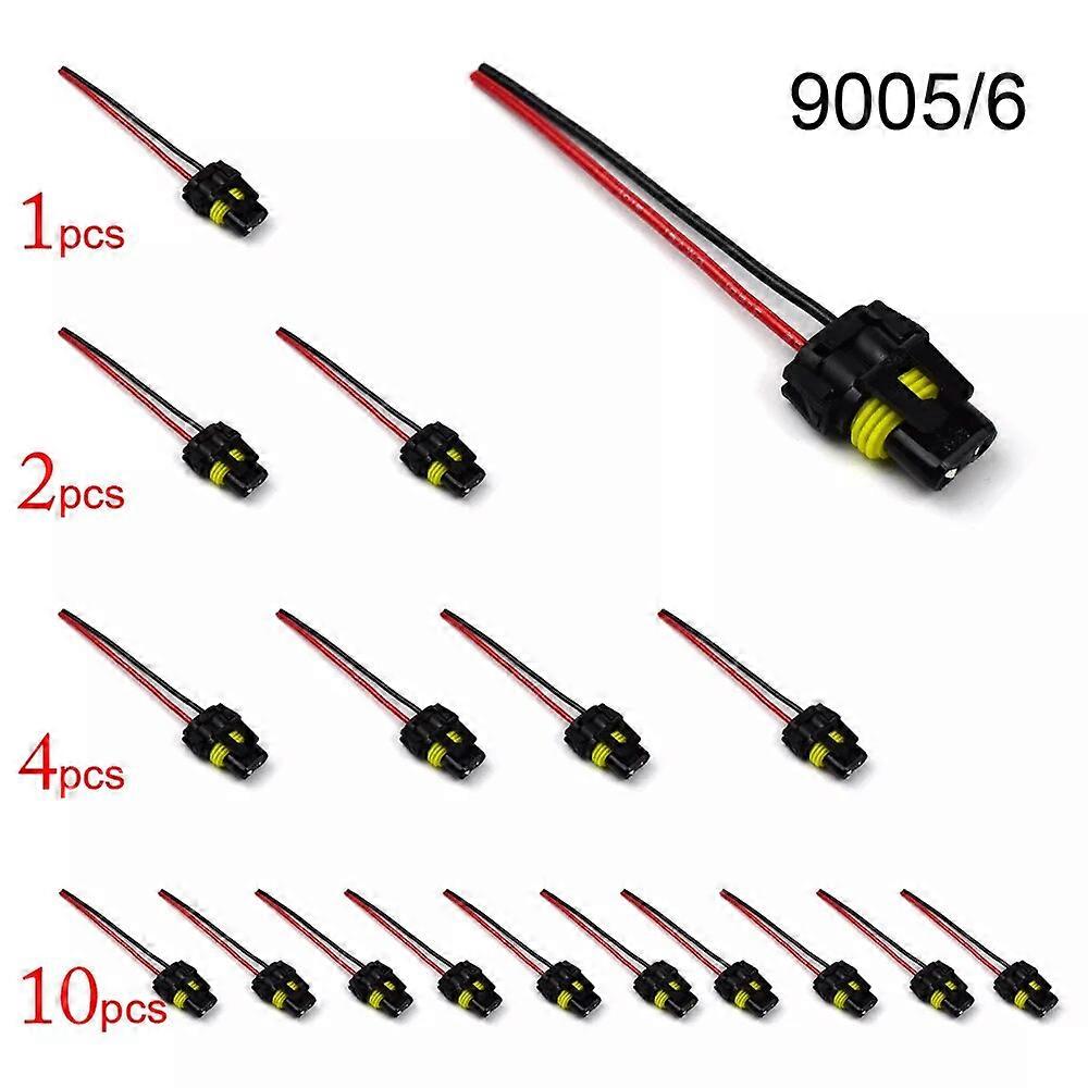 9005 Ledningsstik 9006 9012 HB3 HB4 H10 HIR2 kabel 2 ben Stikadapter Tågelygte HID LED-stik 1stk 2stk 4stk 10stk