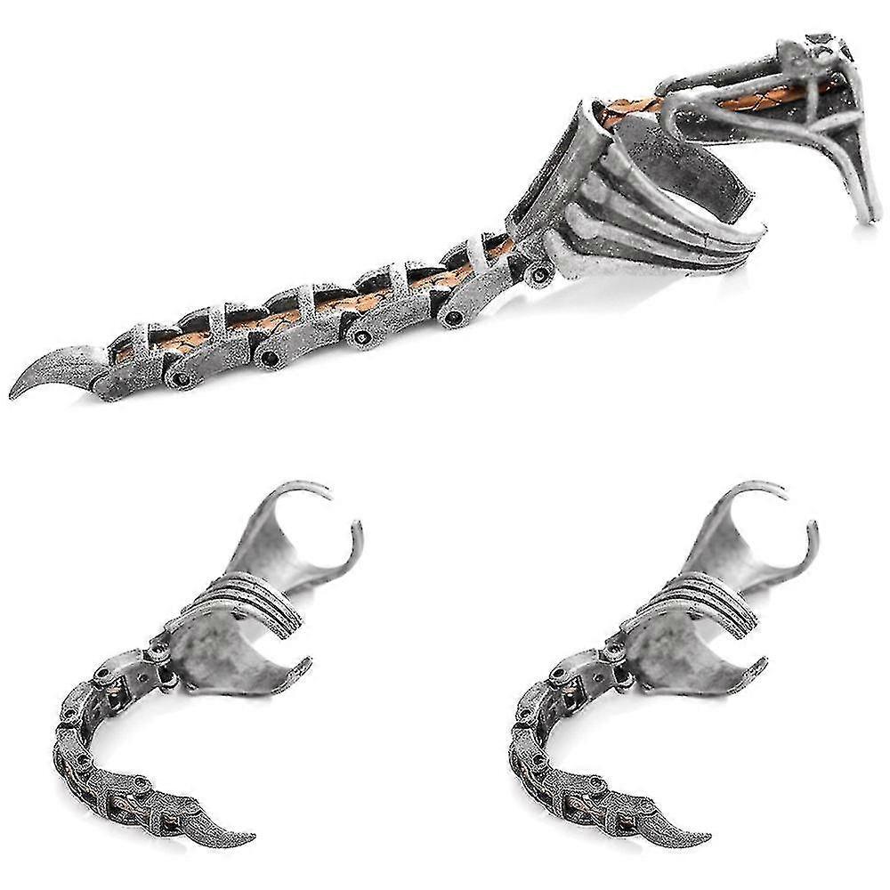 Retro Men'S Scorpion Ring Movable Adjustable Punk Hip-Hop Open Ring