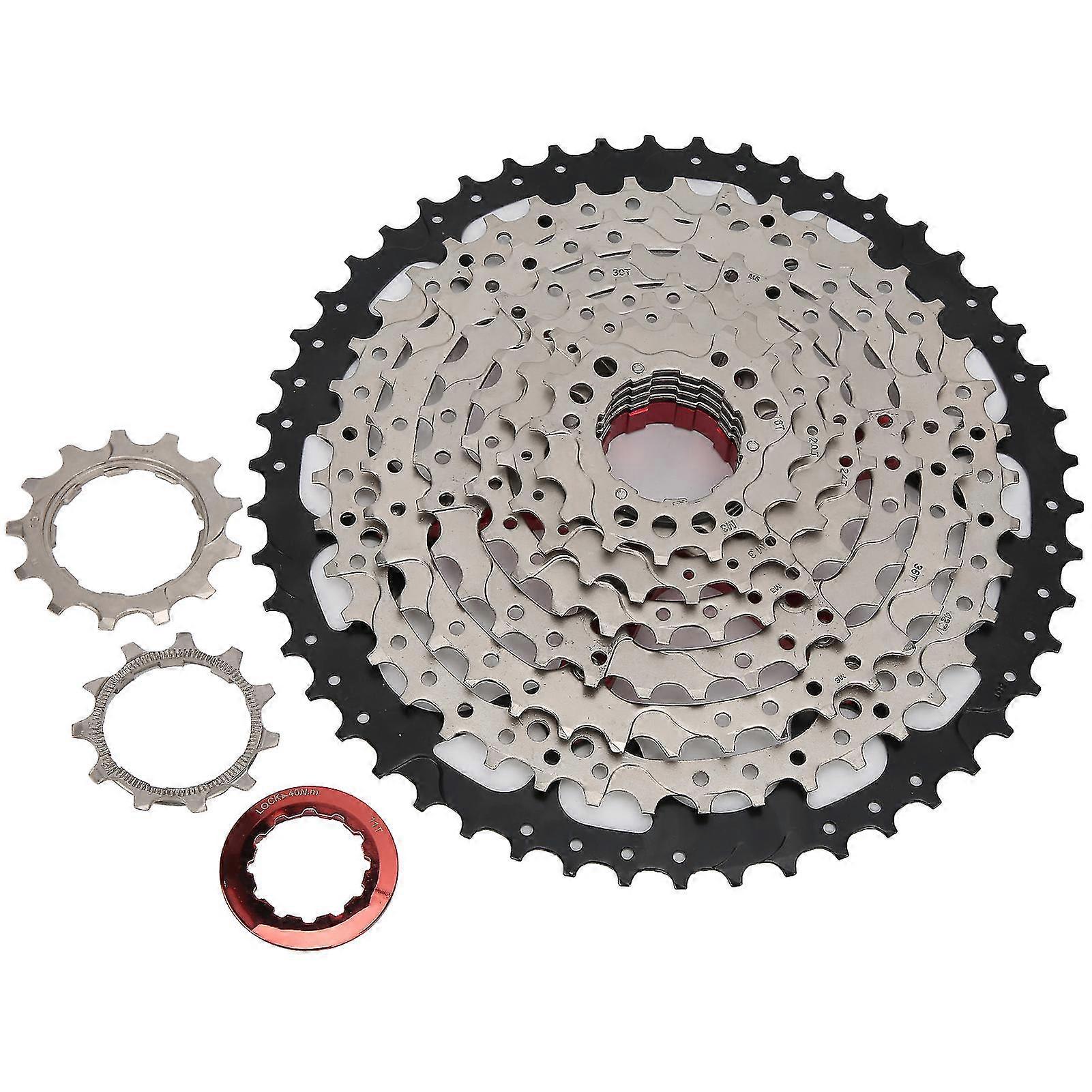 9 Speed Bicycle Flywheel 11-50T Card Type Cassette Sprocket - Bike Replacement Accessory