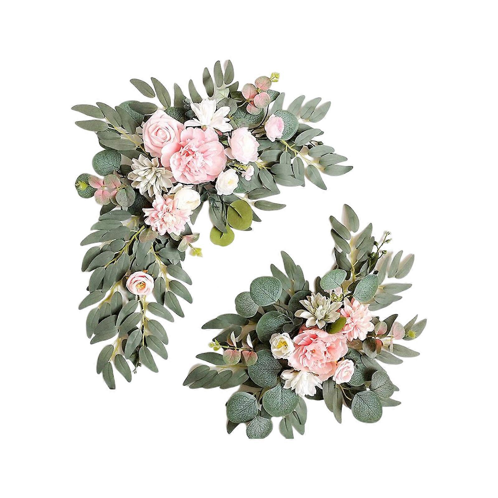 2 stuks kunstmatige bruiloft partij boog bloemen tuin home decor creatieve zijde doek veelkleurig, 100% nieuw