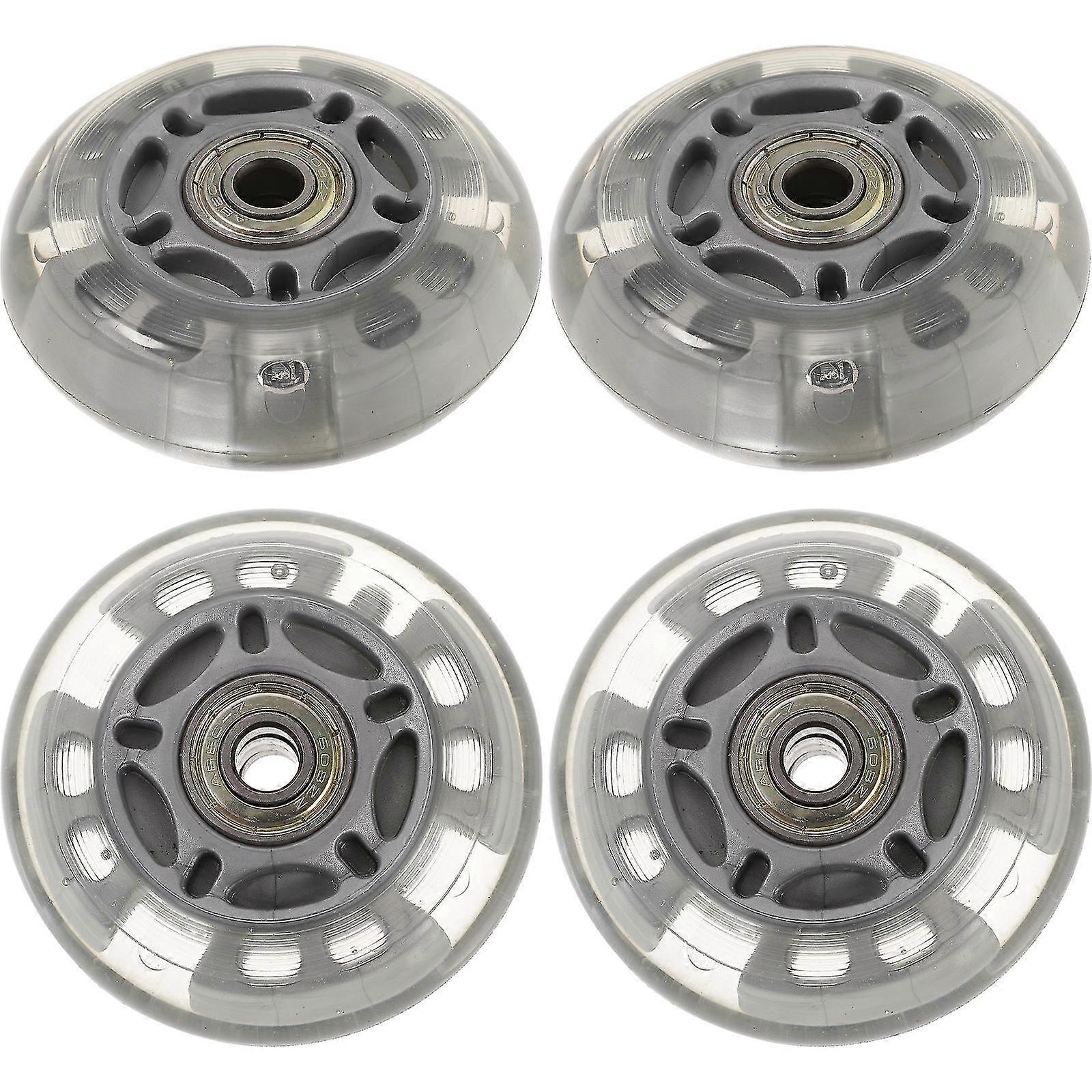 4pcs 72mm LED Skate Wheels Inline Roller Wheels for Outdoor Replacement (Random Color)