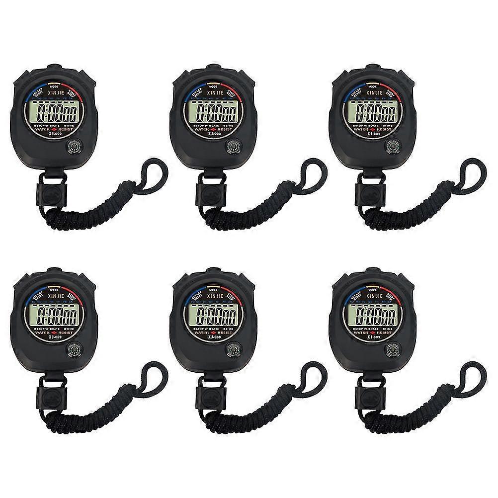 6pcs Game Stopwatch Match Timer Electronic Watch Practical Training Timer-FCY