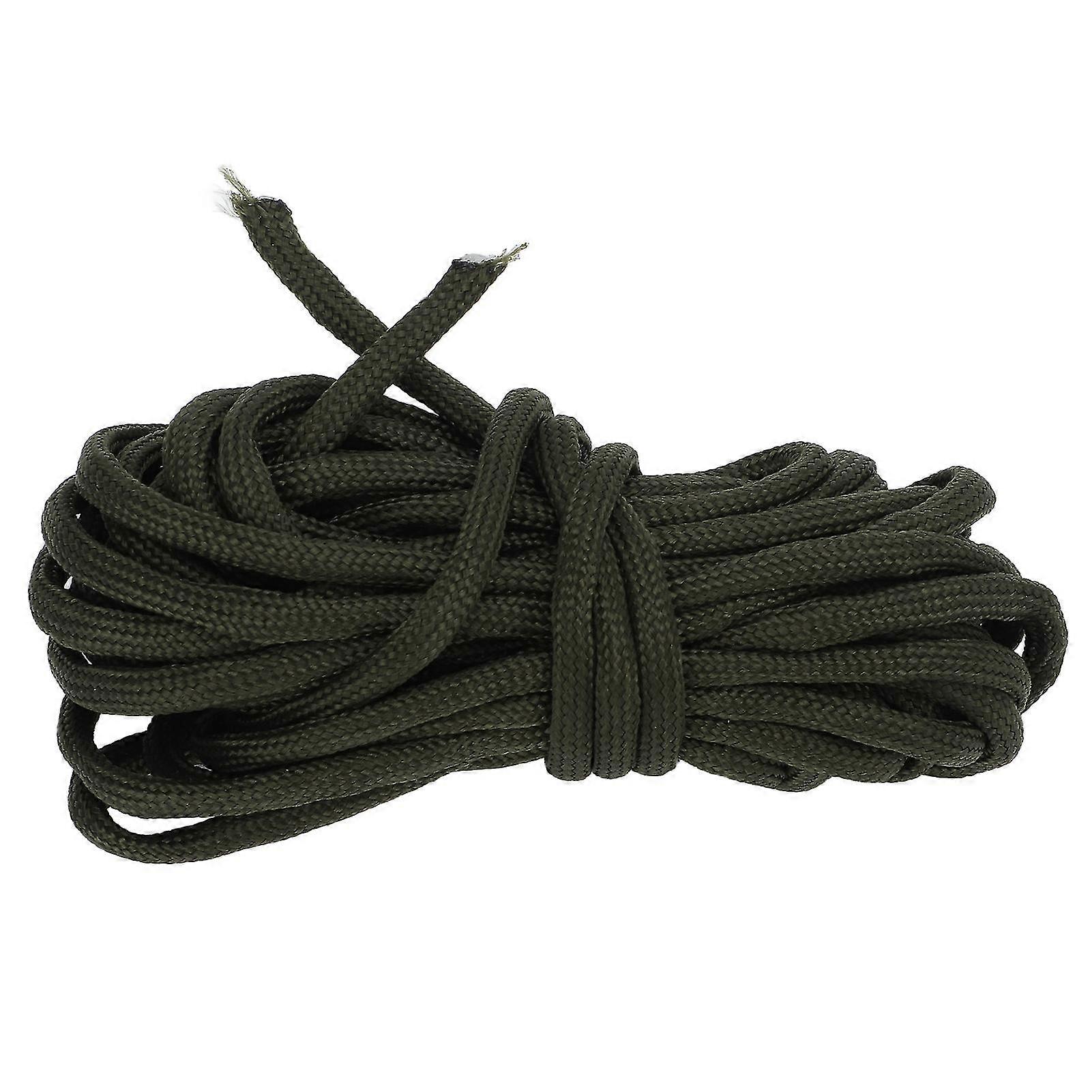 Polyester Parachute Cord 9 Cores 5 Meters Safety Rope for Outdoor Survival and Hiking Green