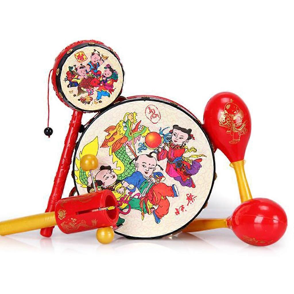 Kids Simulation Electric Lifelike Auspicious Drum Portable Educational Toys