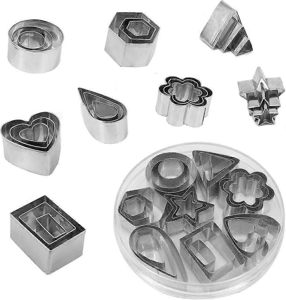 Cookie Cutters Set - 24 Pieces Mini Biscuit Cutters