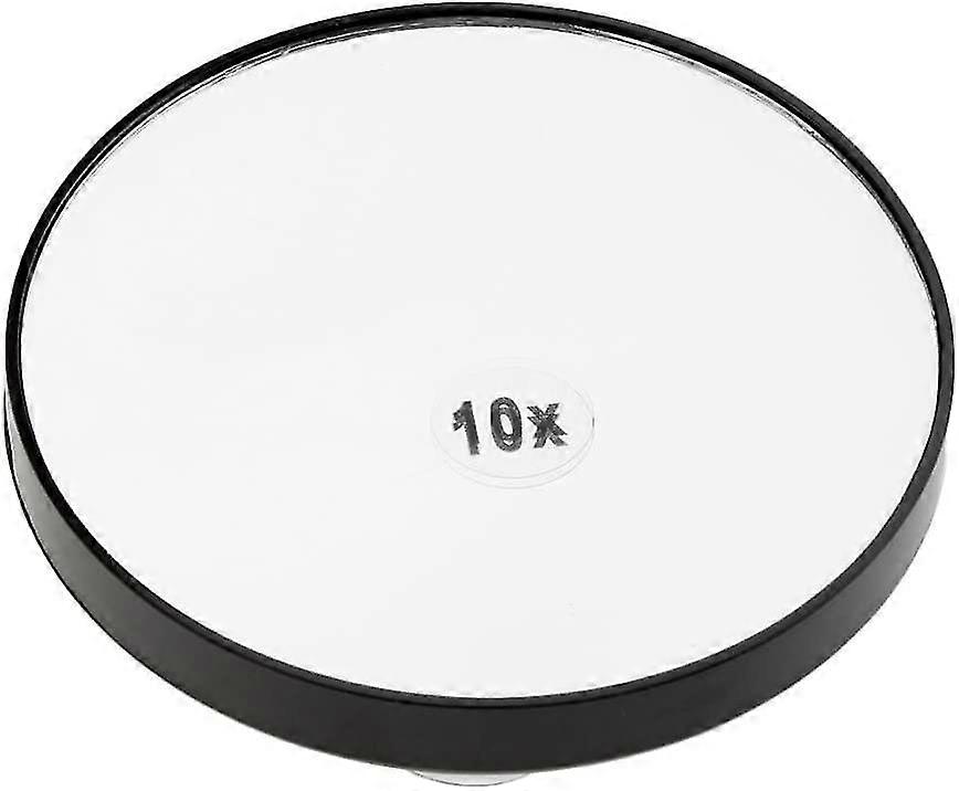 10x Magnifying Vanity Mirror With Two Suction Cups, Wall Mirror, Round Mirror, Bedroom Mirror, Shaving Vanity Mirror - 1 Piece Black
