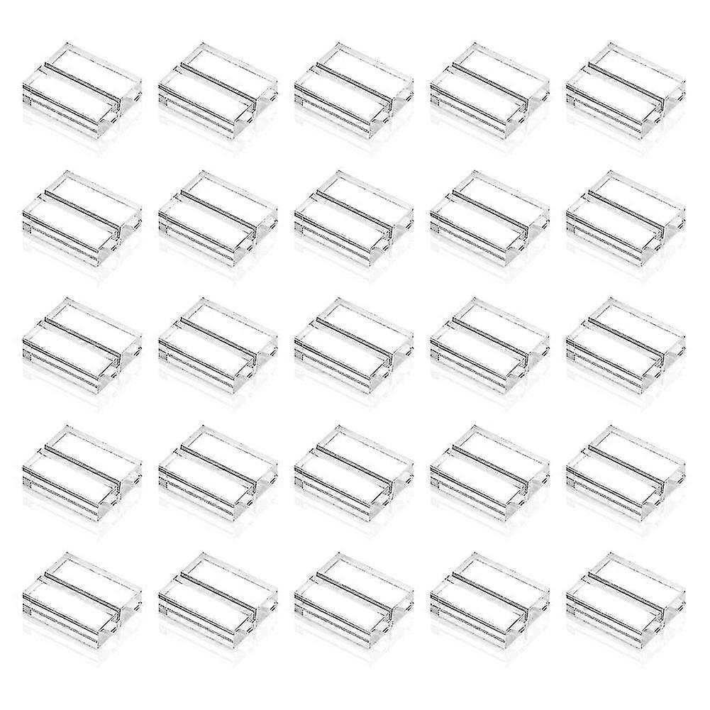 Mytjv-25pcs Acrylic Stands Place Card Holders 1.2 Inch Table Number Stands Clear Card Display Stand For T