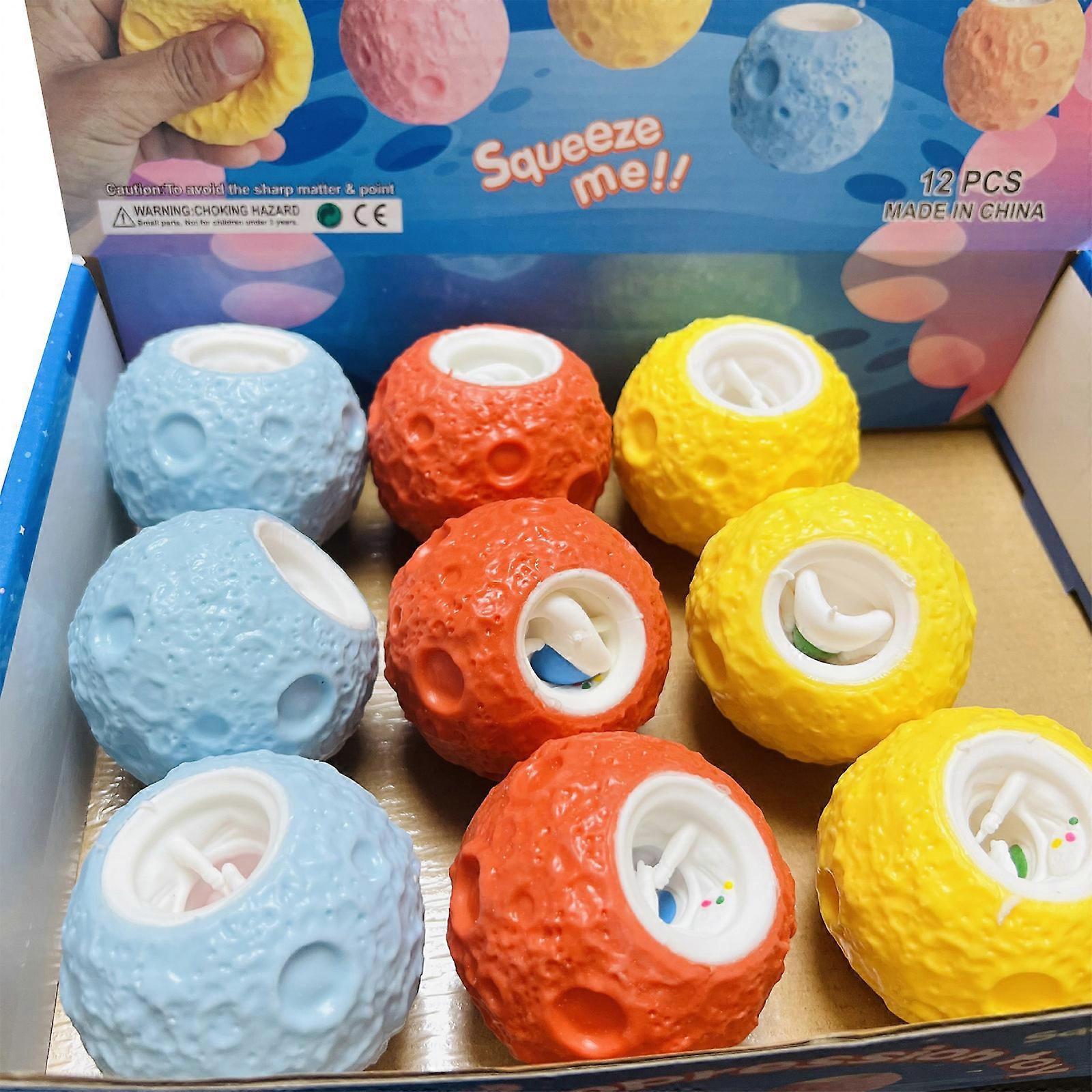 Novelty Trick Toy Astronaut Prank Joke Props Ball Model Office Table Accs 12Pcs