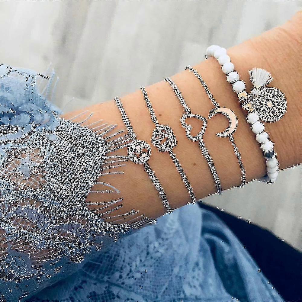 Pentagram Shell Multi-layer Chain Bracelet Women