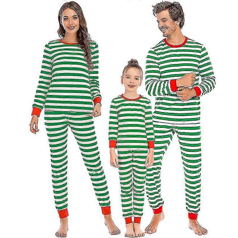 عيد الميلاد الأسرة مطابقة مخطط بيجامات مجموعة عيد الميلاد ملابس النوم Loungewear للأطفال الكبار الطفل