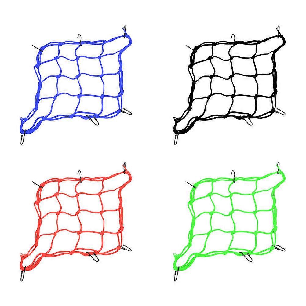 4pcs Heavy-duty Bike Cargo Nets Practical Motorcycle Mesh Nets Luggage Nets