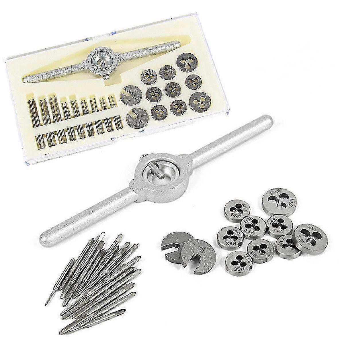 31pcs Metric Tap And Die Set Hand Tap Drill Bit Screw Tap Hss Thread Die Wrench Handle Tap And Die Set