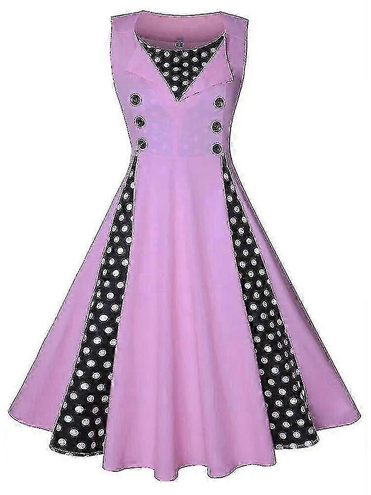 S-5xl Women Robe Retro Vintage Dress 50s 60s Rockabilly Dot Swing Pin Up  Summer Party Dresses Elegant Tunic Vestidos Casual style 46