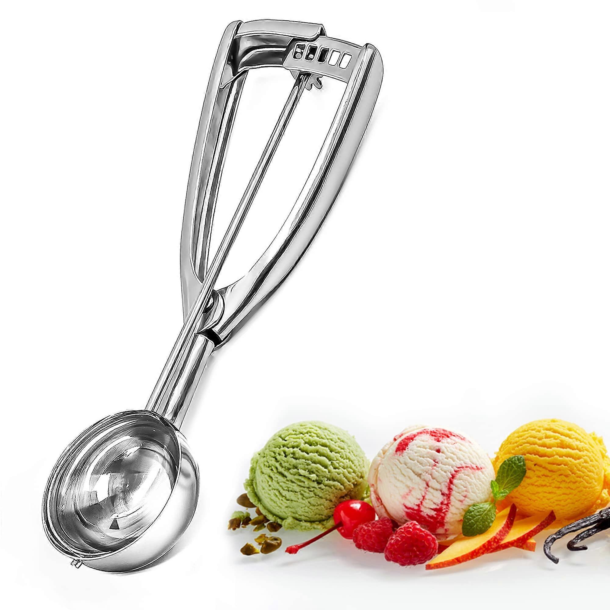 Ice Cream Scoops with Easy Trigger - Medium Sized (5cm) 304 Stainless Steel Cookie Scoop