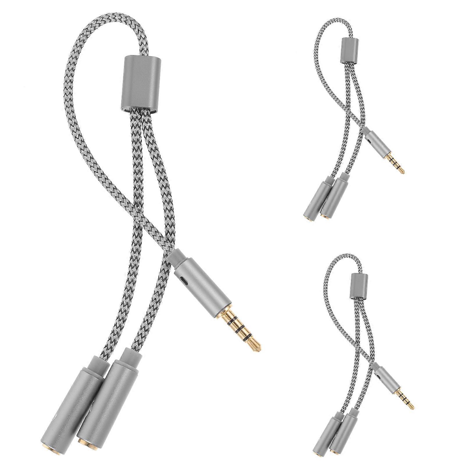 3pcs Headphone Splitter Audio Splitter 3.5mm Splitter Extension Splitter