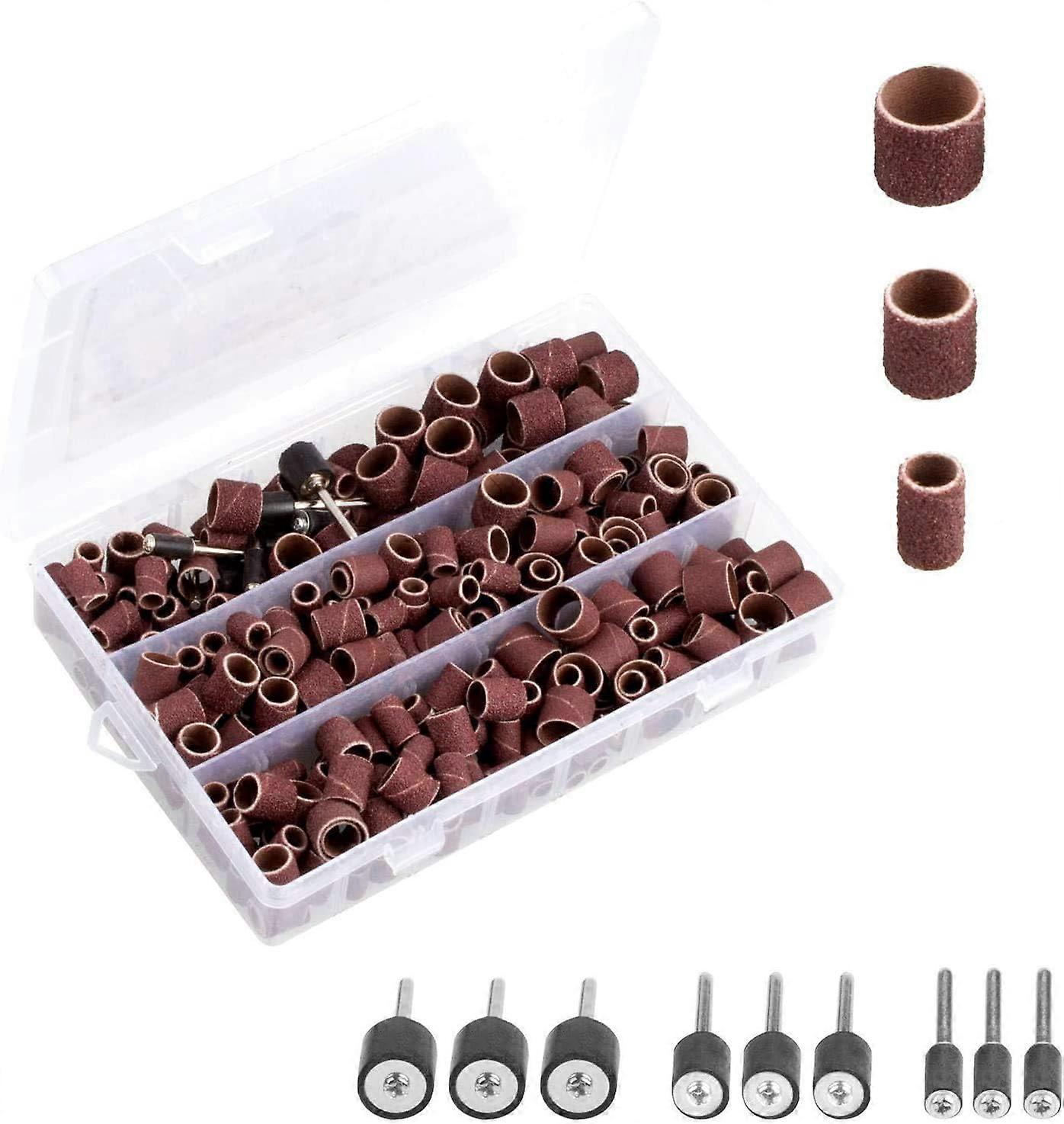 Sanding Drum Set with Plastic Box - 338 Pieces for Dremel Rotary Tools