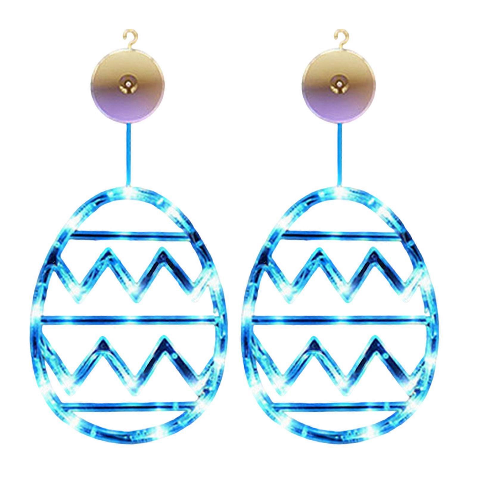 Creative Easter Sucker Light Colorful Adjustable Easter Egg LED Light Festive Atmosphere Window Decoration QingHai