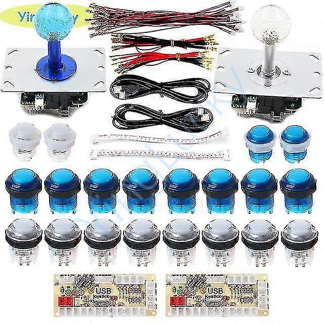Naiwang 2 Players Joysticks Kit With Led Arcade Joystick 5v Led Buttons Usb Code Control Board For Game Console