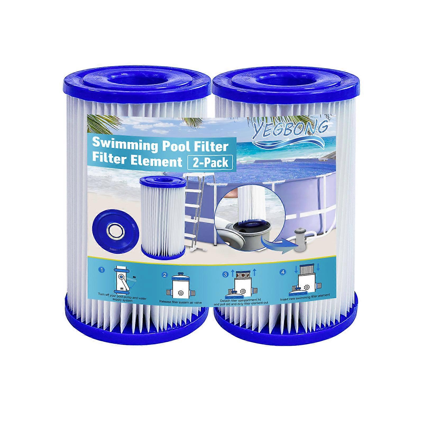 2Pcs Swimming Pool Filter Pump Easy Cleaning & Installing Replacement Accessories