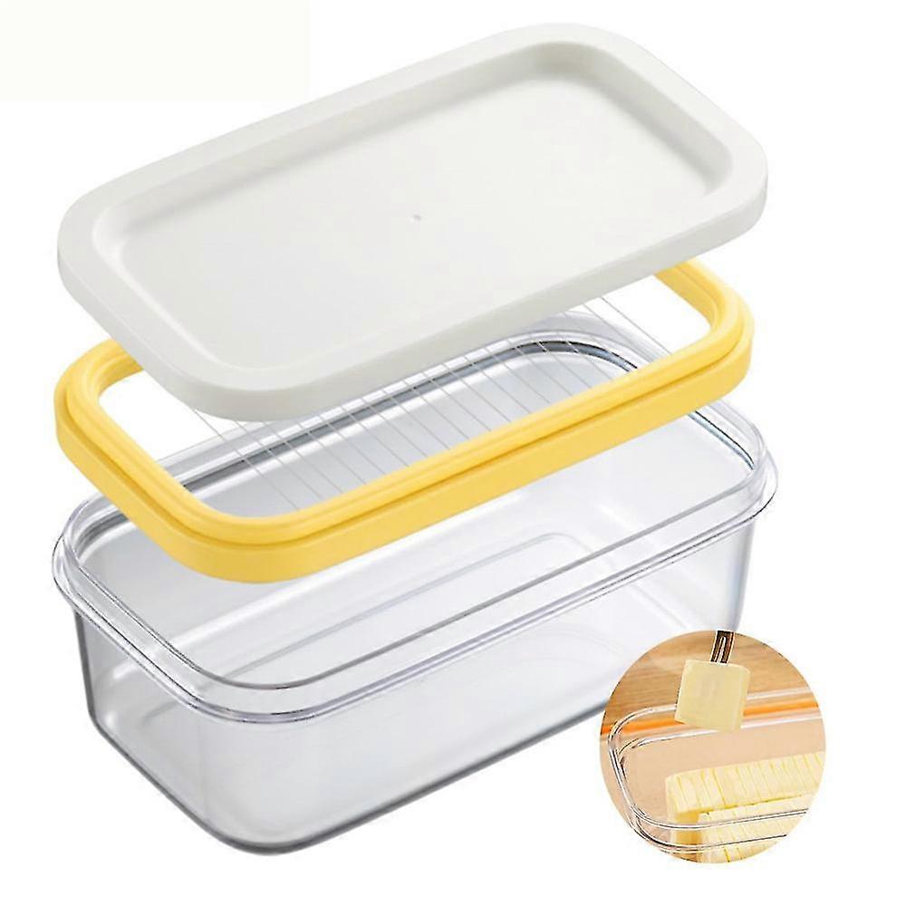 Stainless Steel Butter Cutter Slicer And Dish Container For Fridge, Butter Box Easy Storage And Cutting Butter Tool