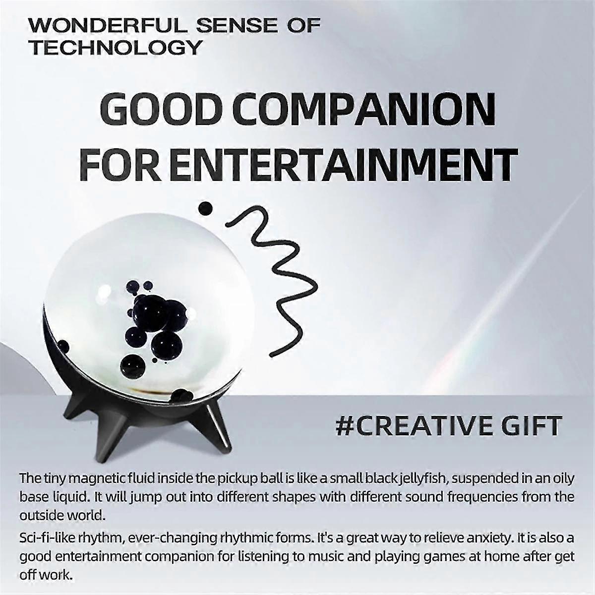 Ferrofluid Music Rhythm Lamp Magnetic Fluid Pickup Desktop Speakers ...