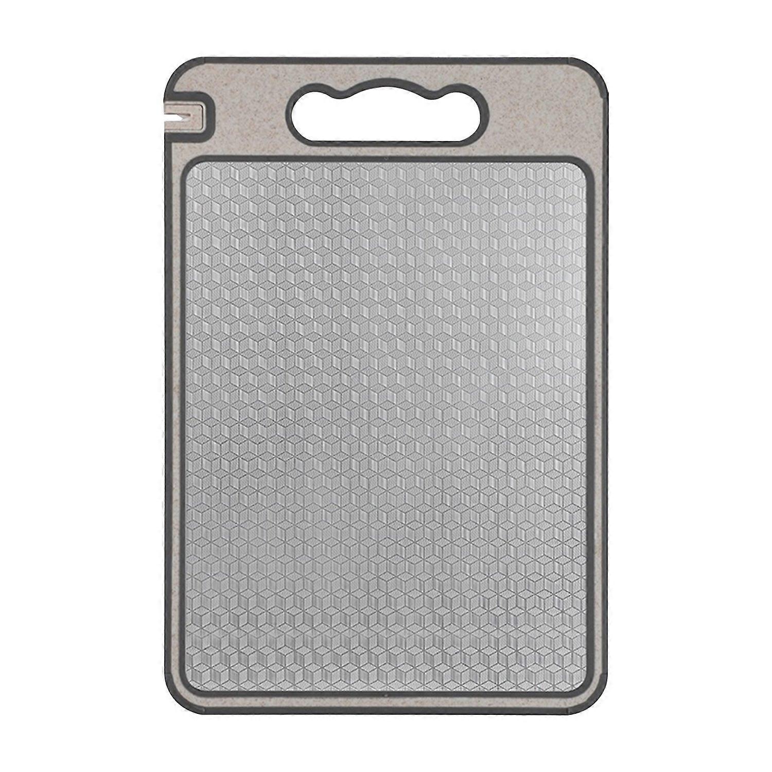 Double Sided Cutting Board with Juice Groove Non-slip Silicone Wrap Whetstone Scratch-resistant