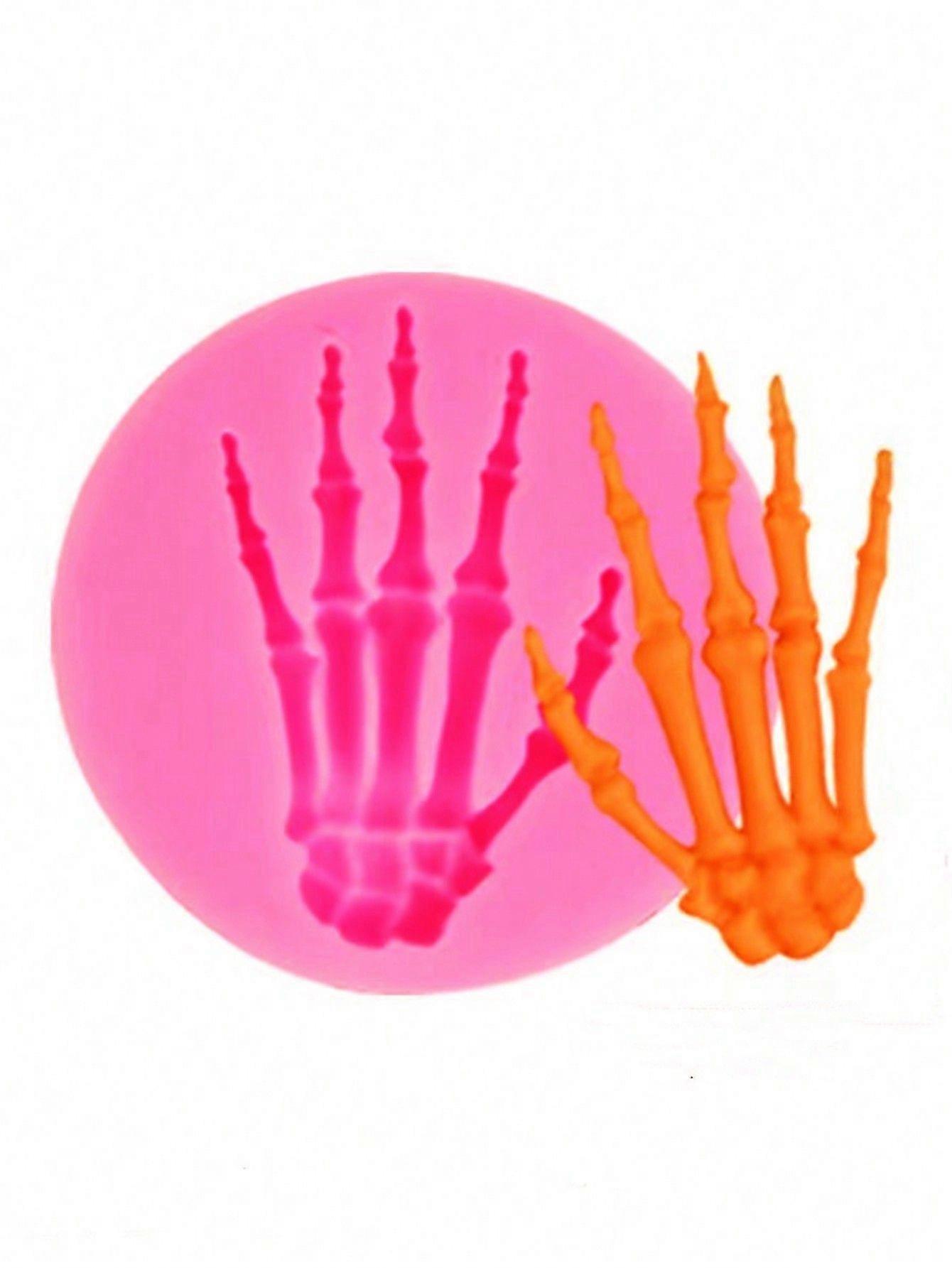 1 قطعة 4 تجويف برتقالي اليقطين مخلب شكل شمعة جبس ديكور العفن ، سيليكون كرافت العفن