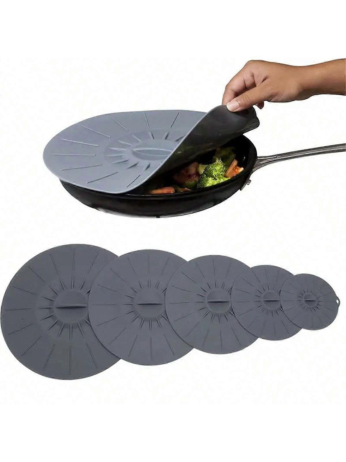 مجموعة أغطية وعاء سيليكون 5 قطع ، غطاء ميكروويف مقاوم للحرارة ، أغطية شفط سيليكون قابلة لإعادة الاستخدام بأحجام مختلفة للهدايا ، يناسب الأوعية ، الأكواب ، الأطباق ، الأواني ، ص