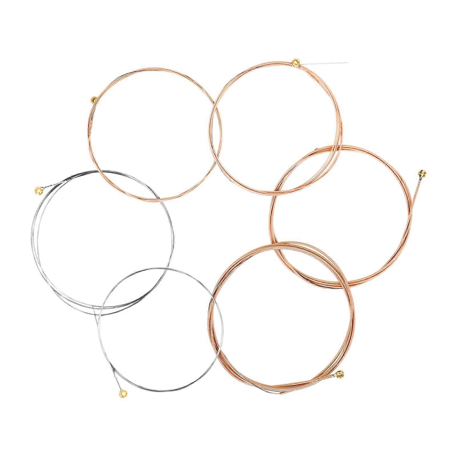 6Pcs Folk Guitar Strings Easy to Install for Beginner Performers Replacement