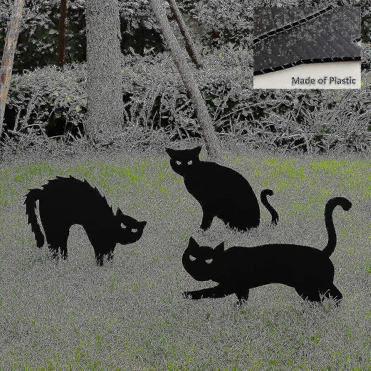 ハロウィーンの装飾屋外、黒猫シルエットヤードサイン