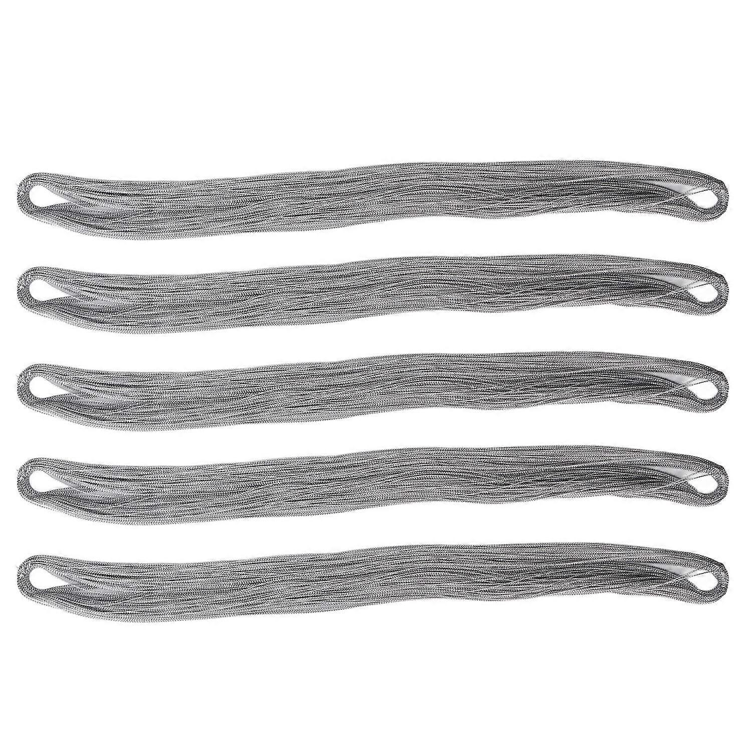 Metallic Thread 5 Packs 100 Yards Metallic Embroidery Thread Hangtag Thread String for Making Bracel