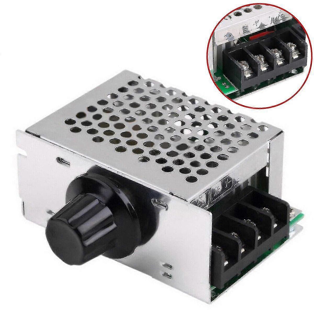 4000w Ac 220v Voltage Electronic Regulator Dimmer Motor Speed Controller Module(silver+black)(1pcs) Good