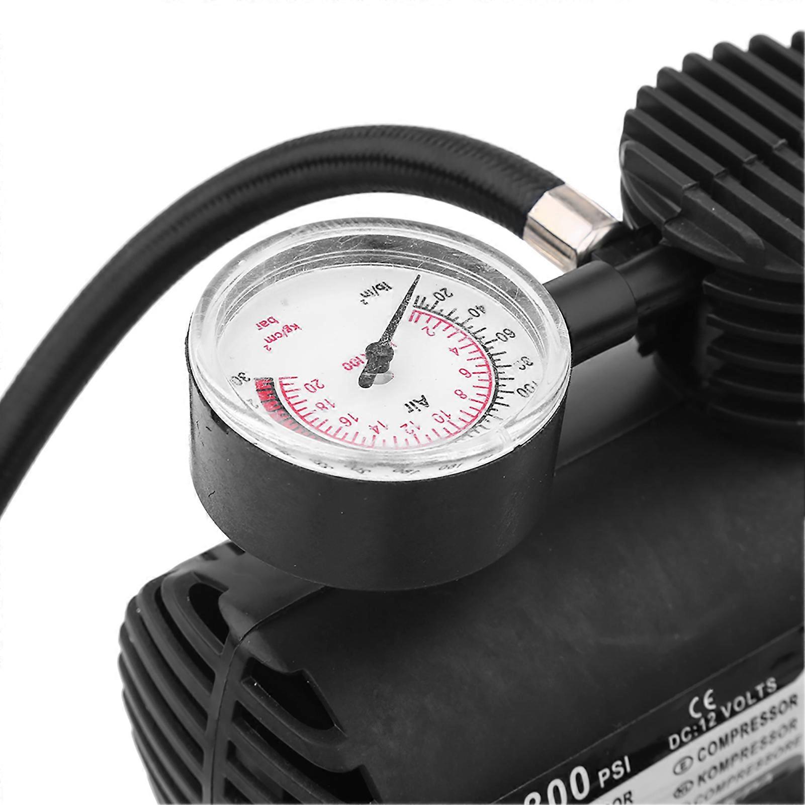 12V Portable Mini Air Compressor Electric Tire Inflator Pump for Cars - Efficient 300 PSI Inflation