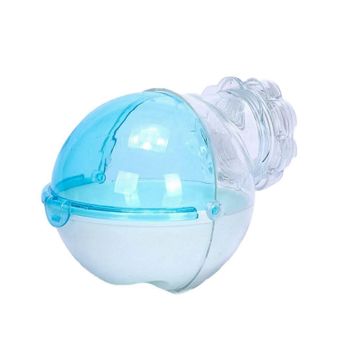 Hamster Bathroom Sand Bath Container Removable Iron Wire, Acrylic Cage Accessory For Gerbils And Syrian Hamsters, Blue