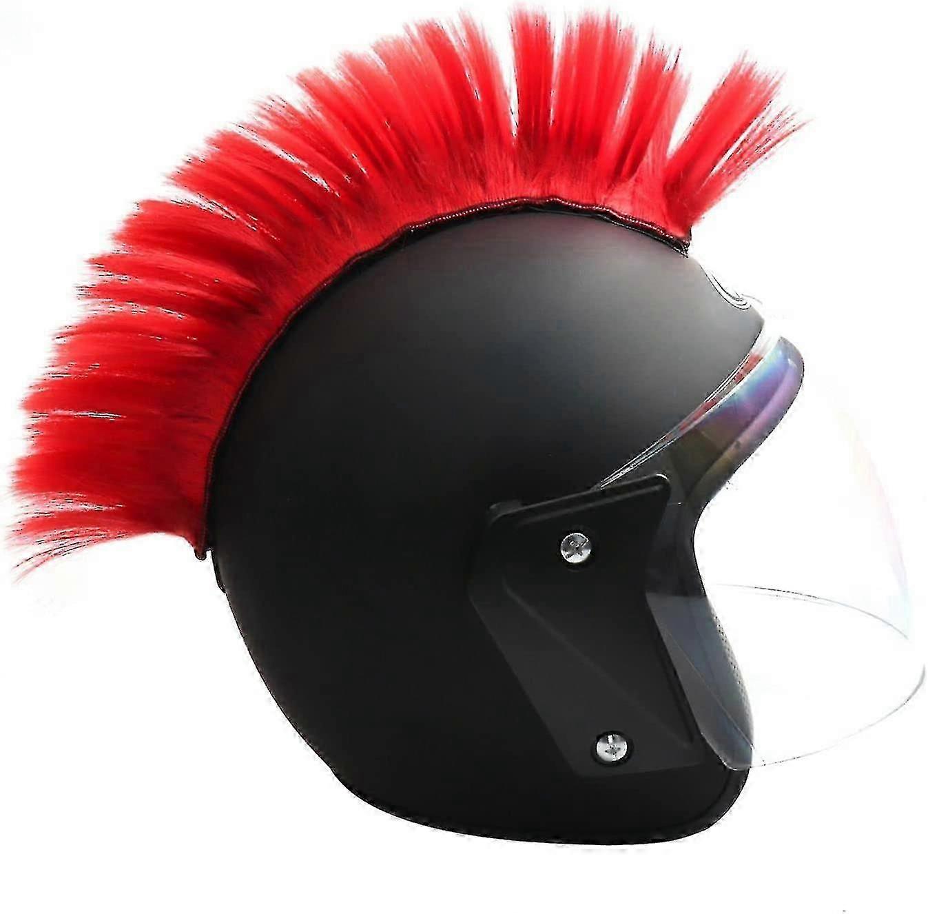 Mohawk Helmet Wig Hairpiece for Bicycle Motorcycle Scooters Ski - Skinhead Style