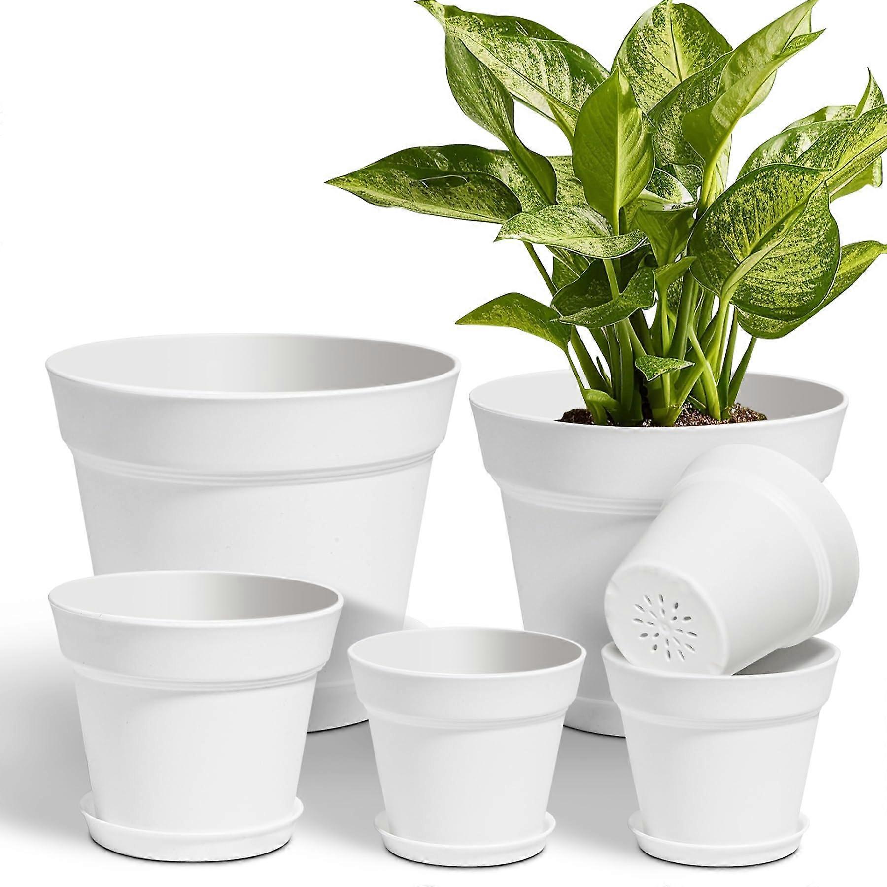 6 sets of flower pots, 4/5/6/7 inches