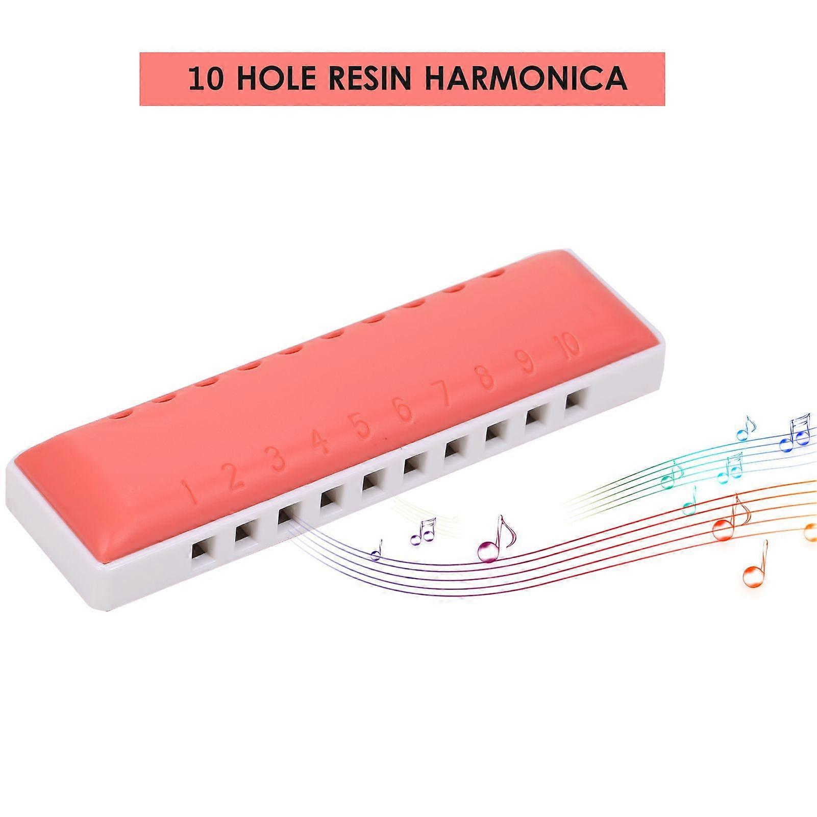 Harmonica Diatonic Blues Harmonica 10 Holes Blues Harp Mouth Organ Harmonica Resin Shell For Kids Adults and Beginners