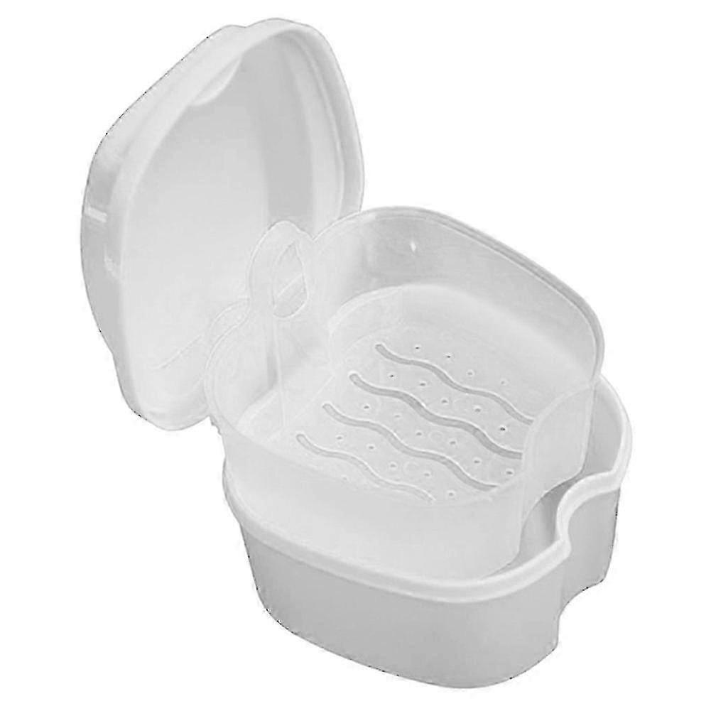 Mesh Denture Storage Box for Cleaning and Organizing False Teeth