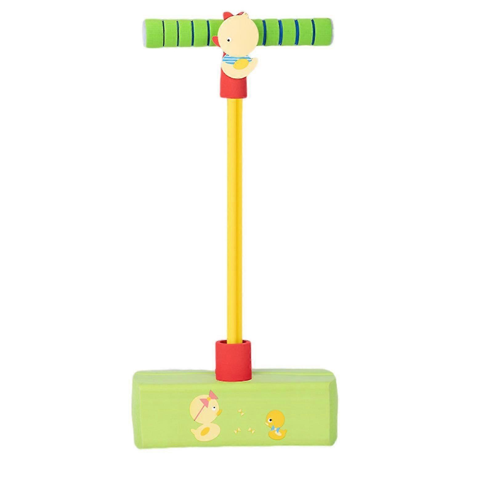 Frog Jumping Pole Toy Flashy Fun Enhance Coordination Height Growth With Luminous Handles Bouncing Pole For Kids