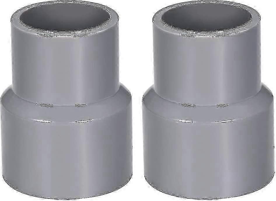 40mm x 32mm PVC Reducer Coupling DWV Gray Pipe Fitting 2pcs