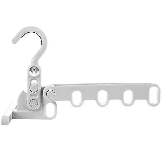 Space-Saving Folding Clothes Hanger with 5 Holes Portable Travel Drying Rack Strong Load Bearing Multi-Functional Clothes Organizer