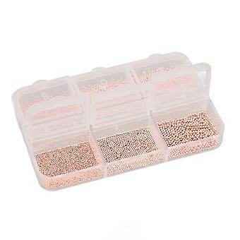 Nail Art Kraal Thuissalon Prachtige DIY Metalen Mini Nagel Kralen Decoratie voor Nagelartiest Beginner Rose Goud