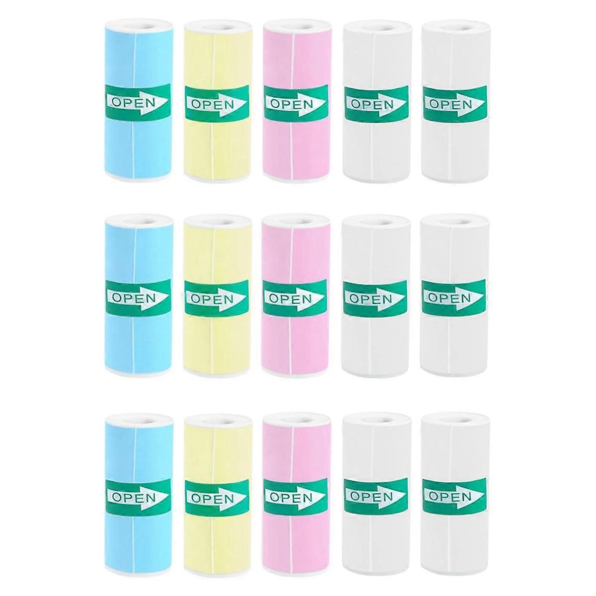 15 Rolls Thermal Sticker Paper for Mini Printer Sticker Maker