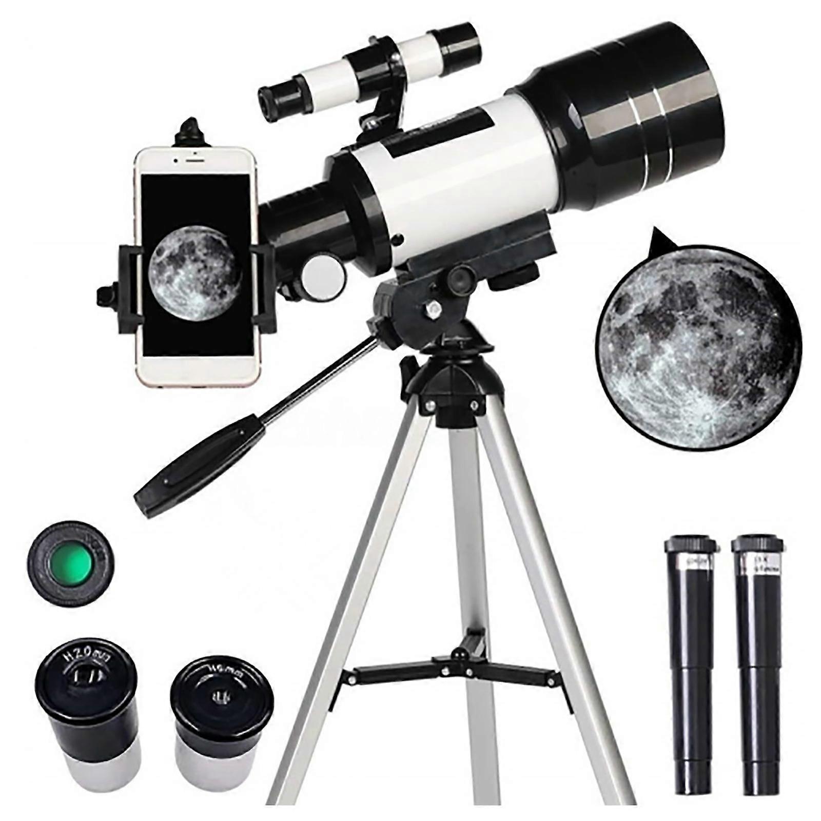 150X 70mm Aperture Astronomical Telescope Refractor Tripod Finder For Beginner AA749