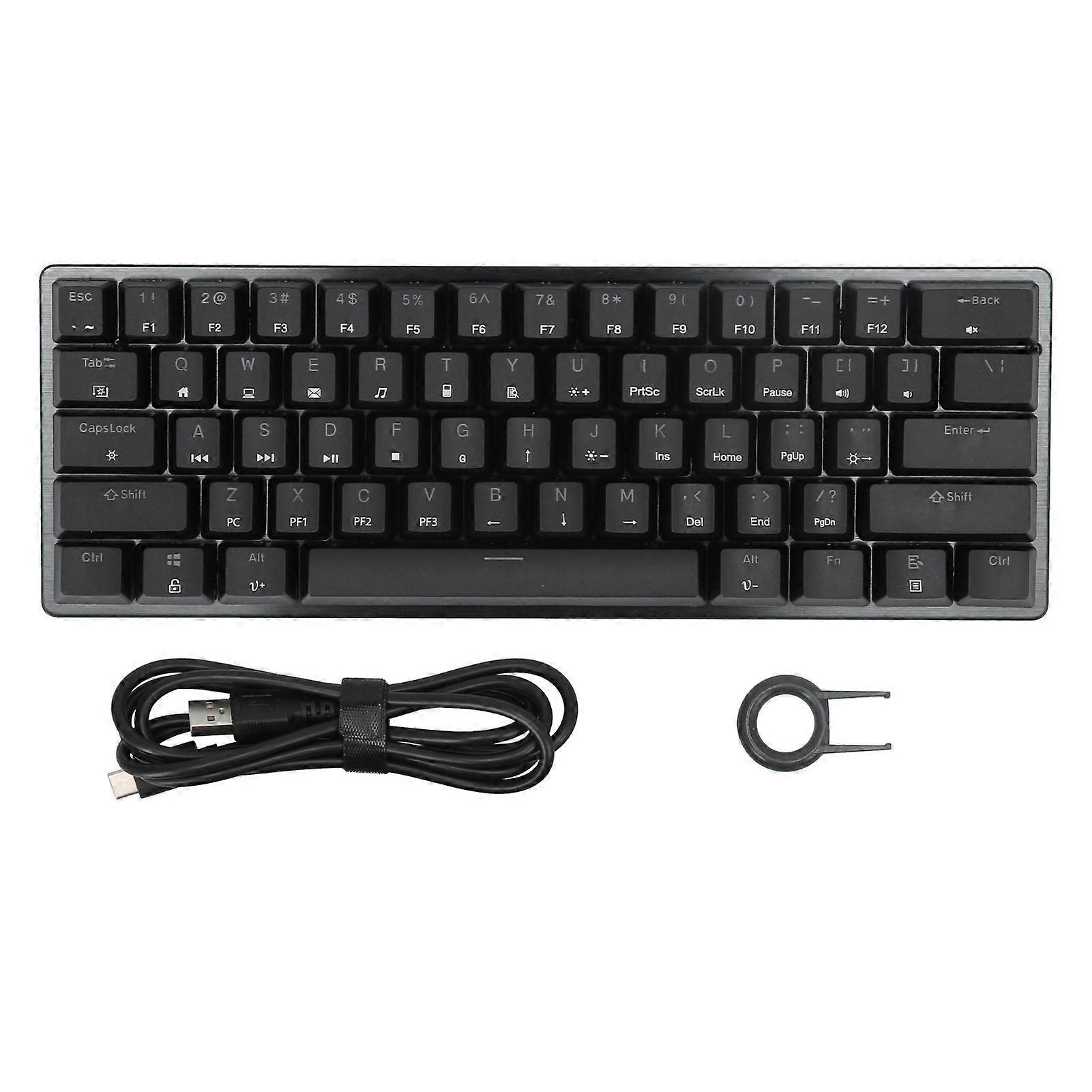 MAGIC REFINER Gaming 61 Keys Portable Durable RGB Backlit Ergonomic Mechanical Keyboard for Laptop PC