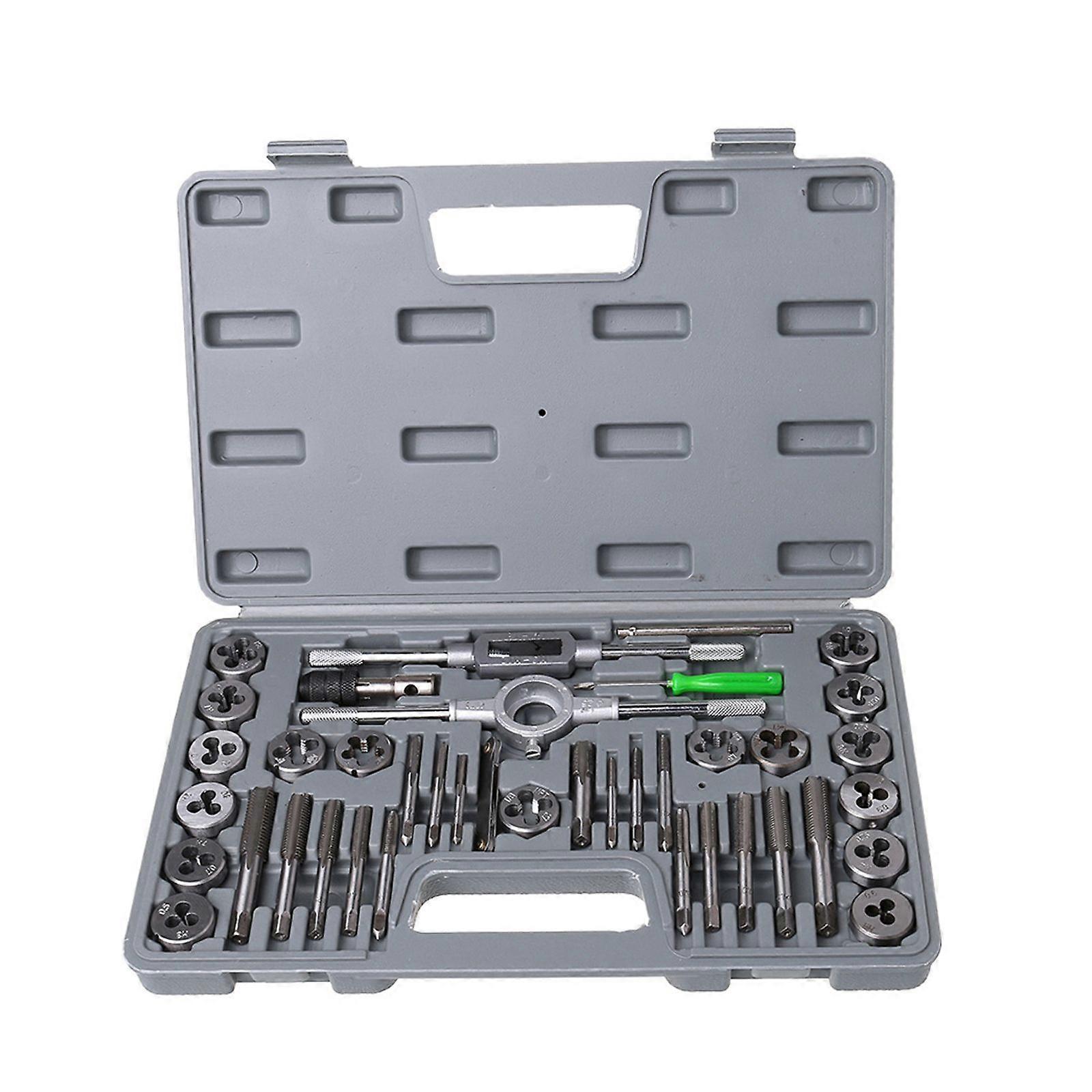 40 Pcs Metric Tap Die Set Hand Threading Tool Tungsten Carbide Screw Thread Bit